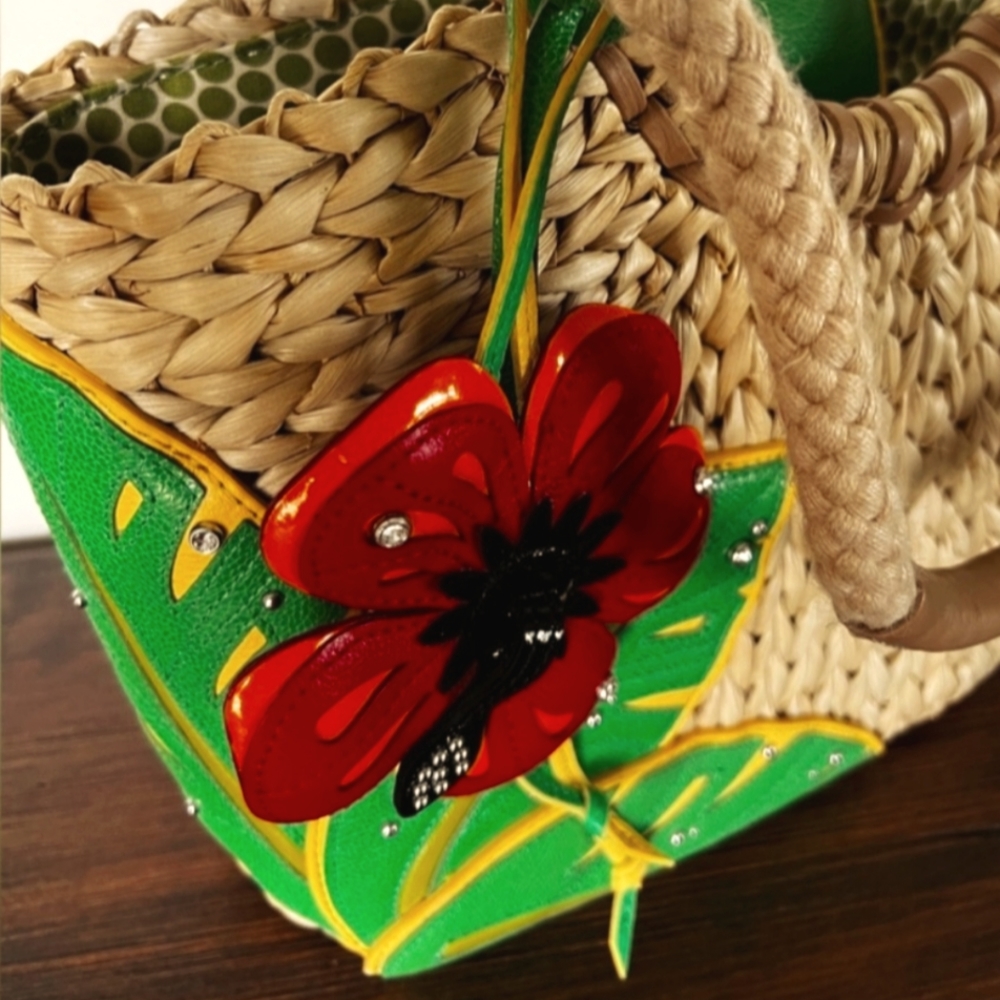 Brighton Summer Straw Handbag Tote NWOT - Picture 5 of 14